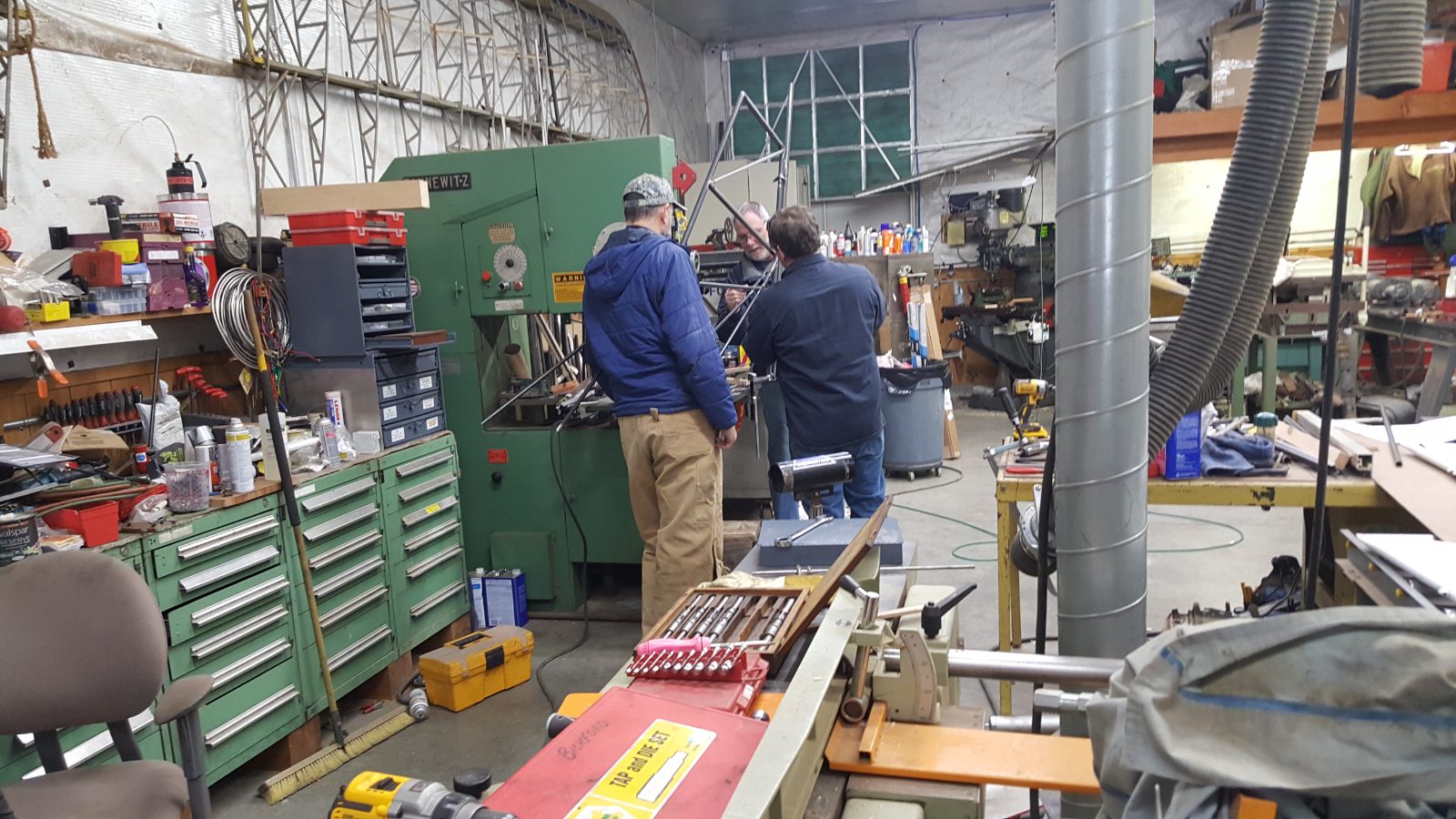 Working in the maintenance shop